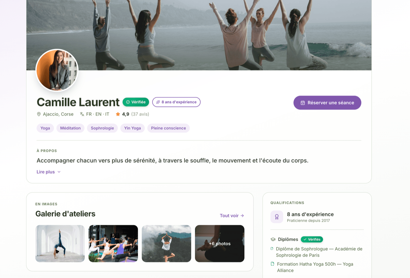 Une vitrine pour vos profils et pratiques